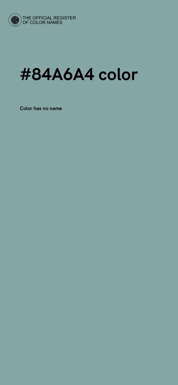 #84A6A4 color image