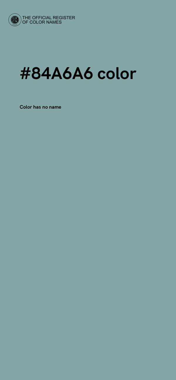 #84A6A6 color image
