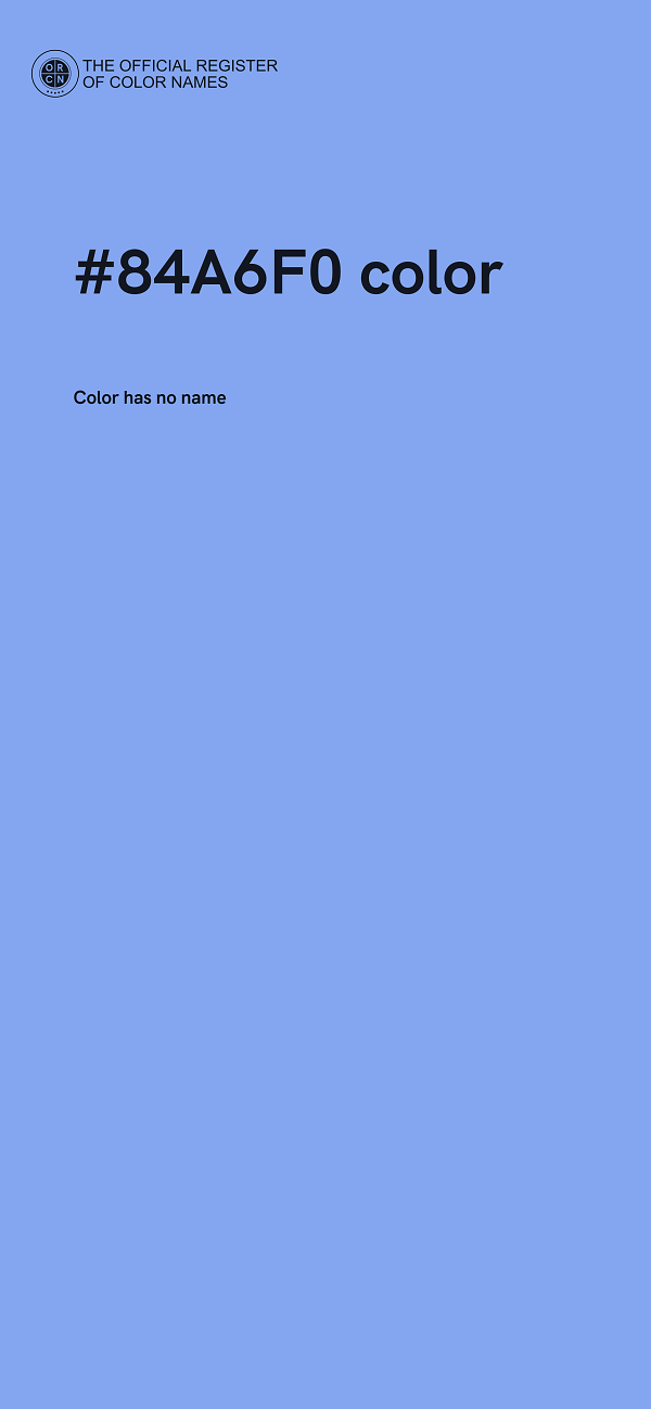 #84A6F0 color image