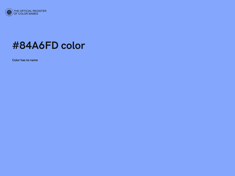 #84A6FD color image