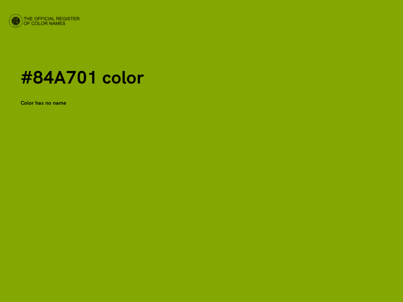 #84A701 color image