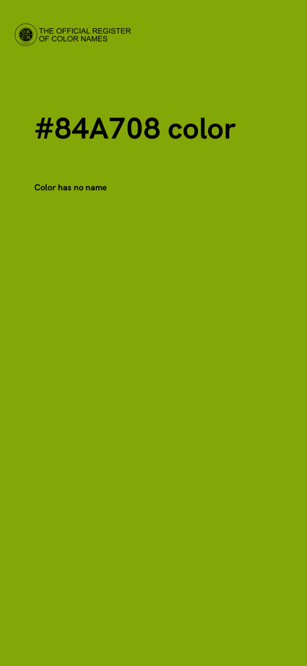 #84A708 color image