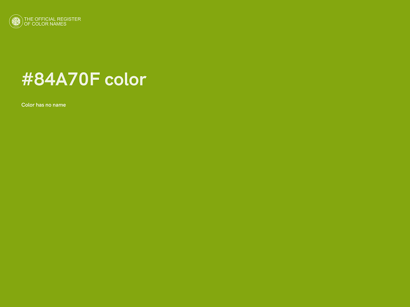 #84A70F color image