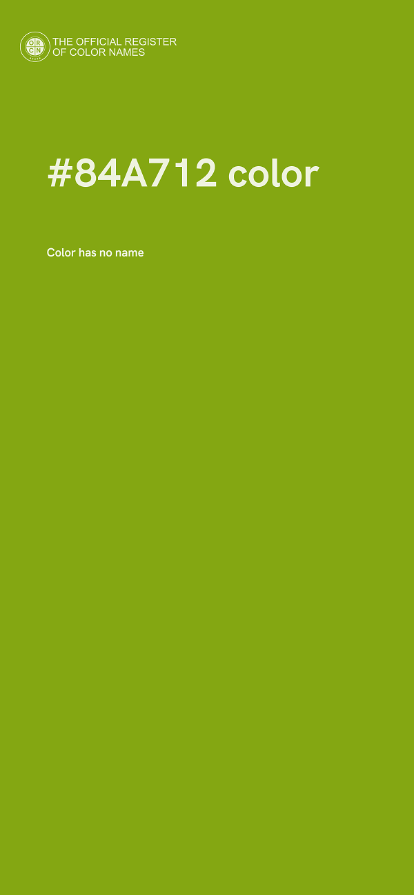 #84A712 color image
