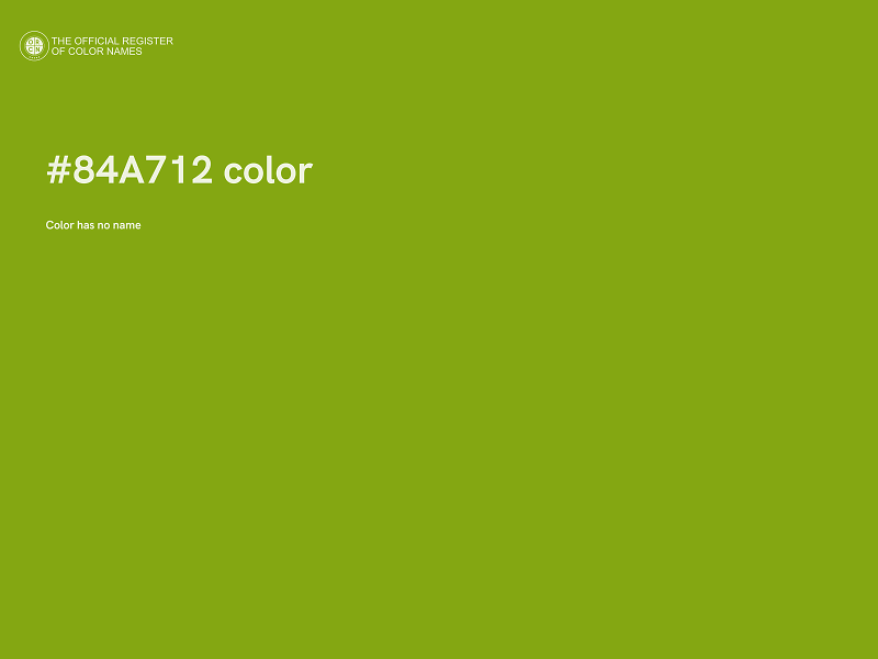 #84A712 color image