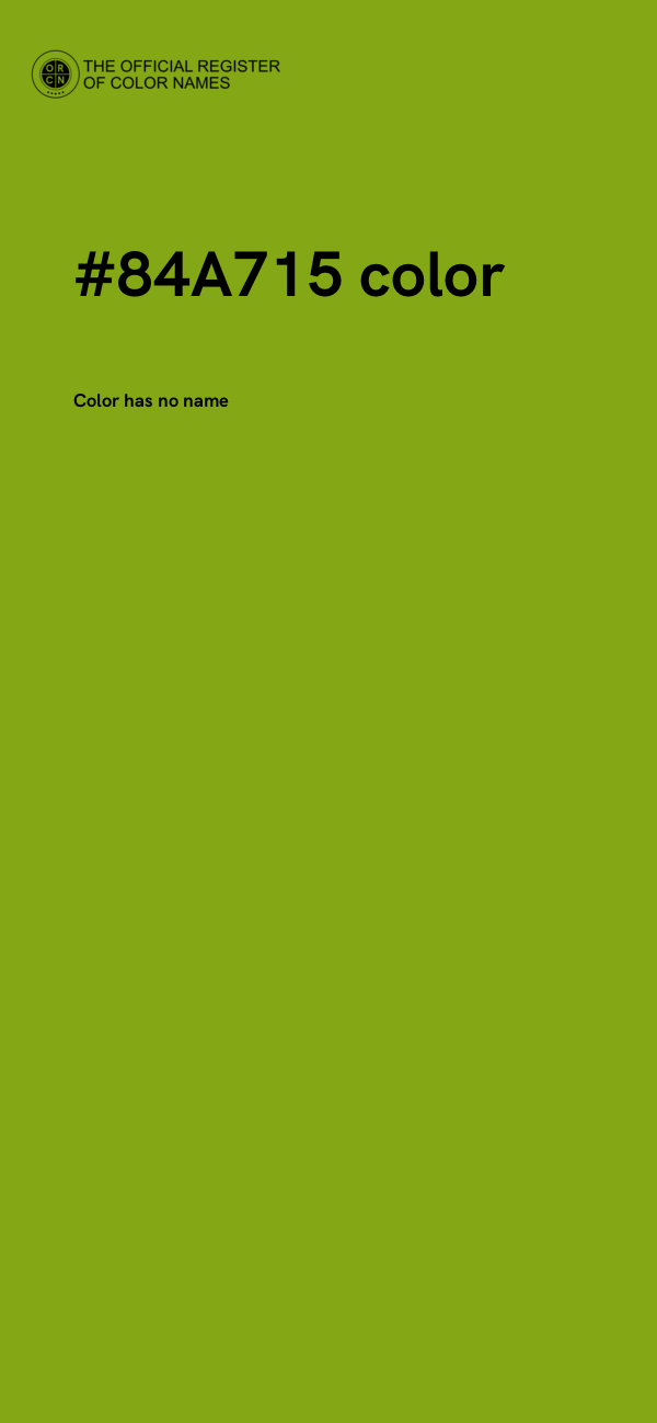 #84A715 color image