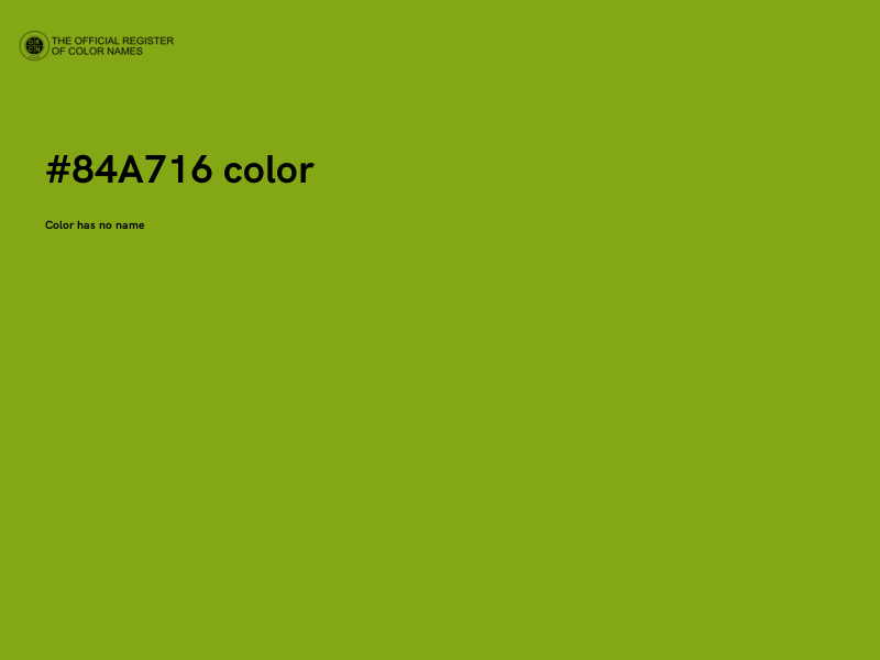 #84A716 color image