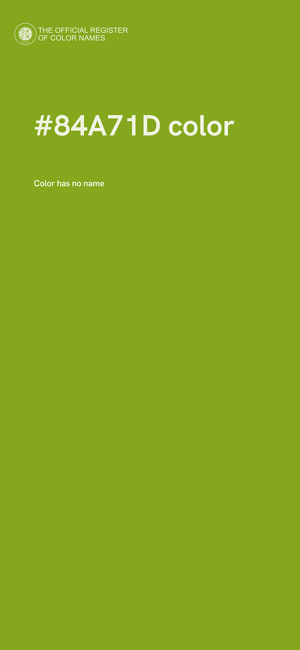 #84A71D color image