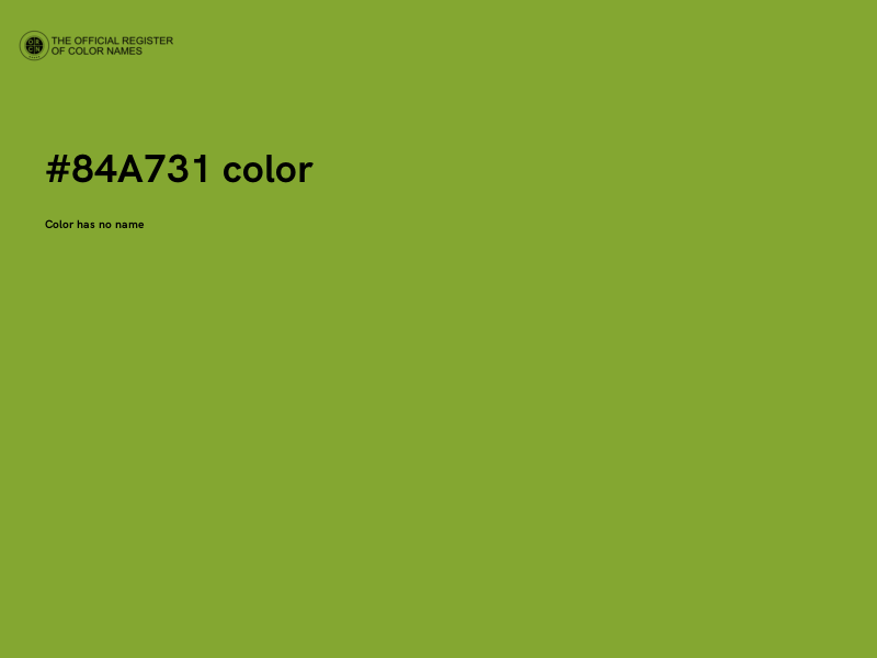#84A731 color image