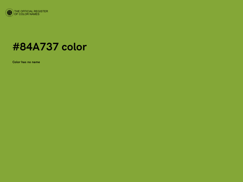 #84A737 color image