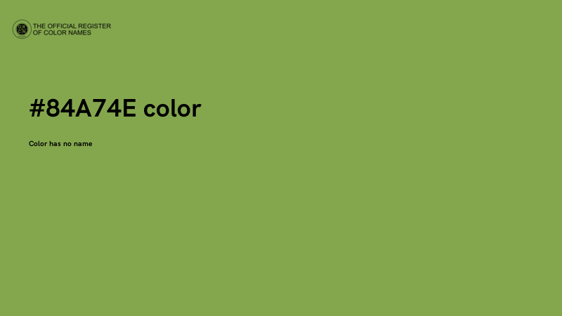 #84A74E color image