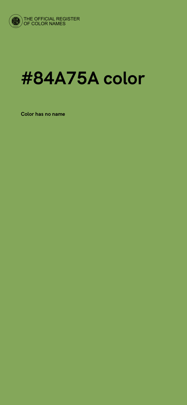 #84A75A color image