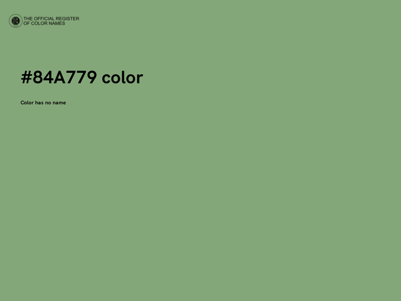 #84A779 color image