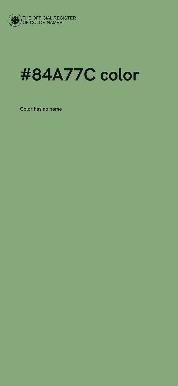 #84A77C color image