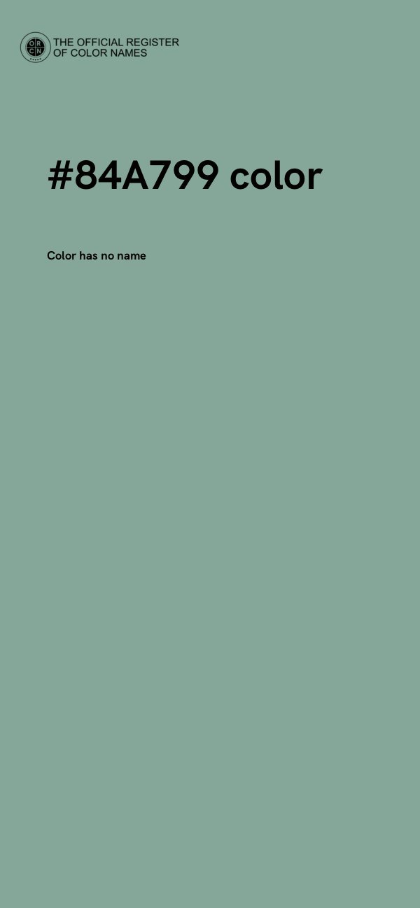 #84A799 color image