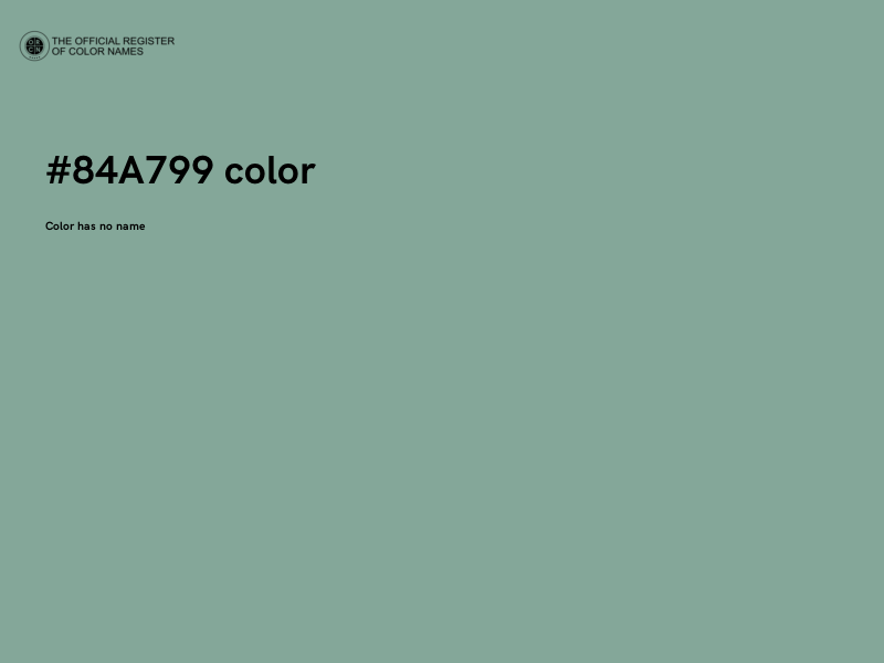#84A799 color image