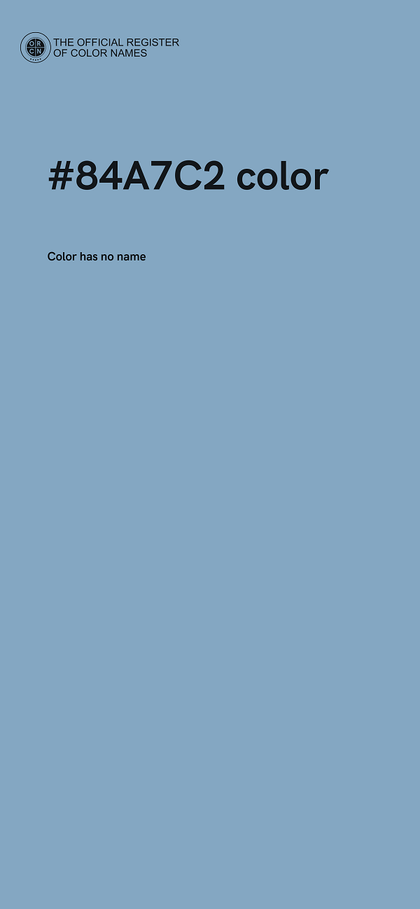 #84A7C2 color image