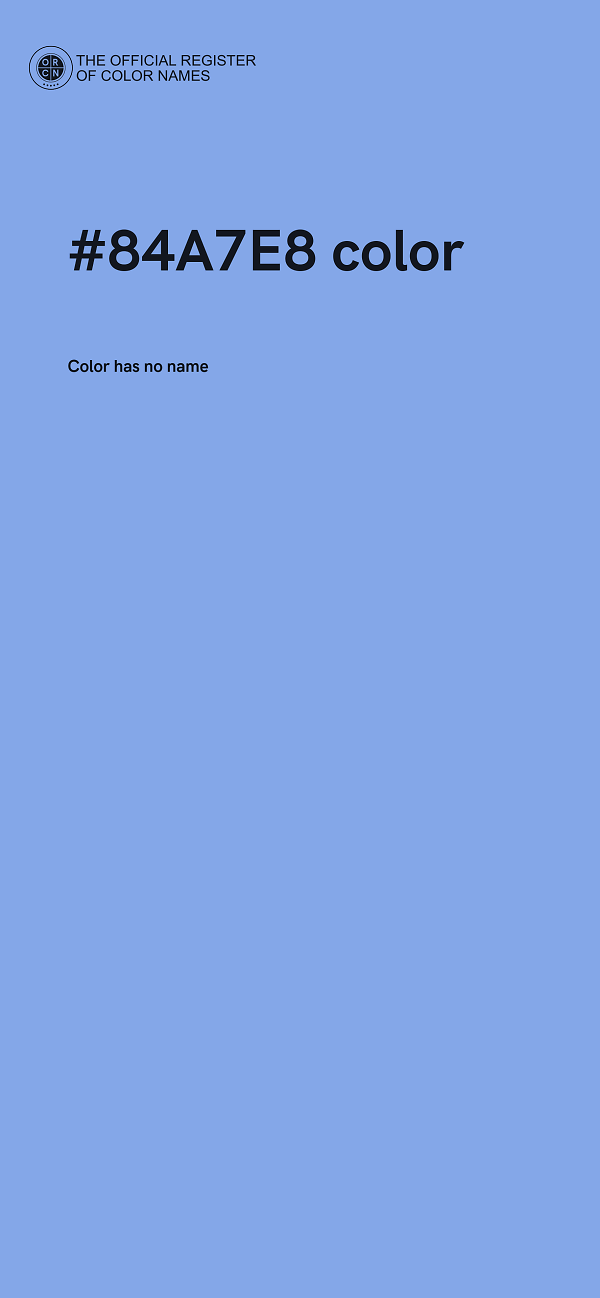 #84A7E8 color image