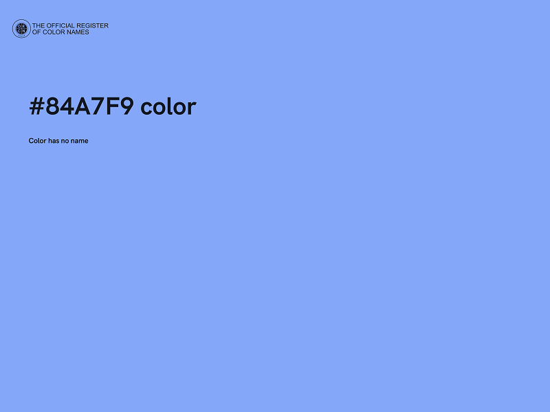 #84A7F9 color image