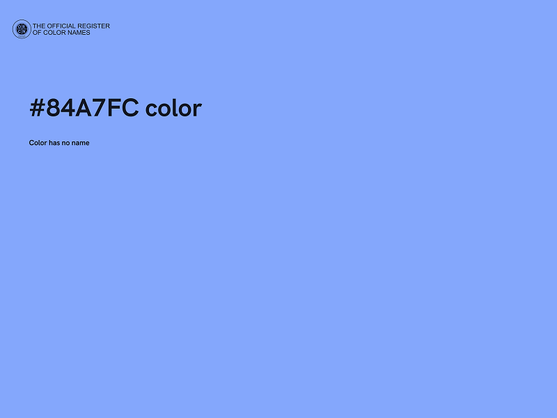 #84A7FC color image