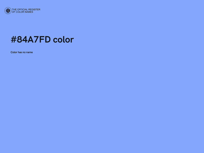 #84A7FD color image