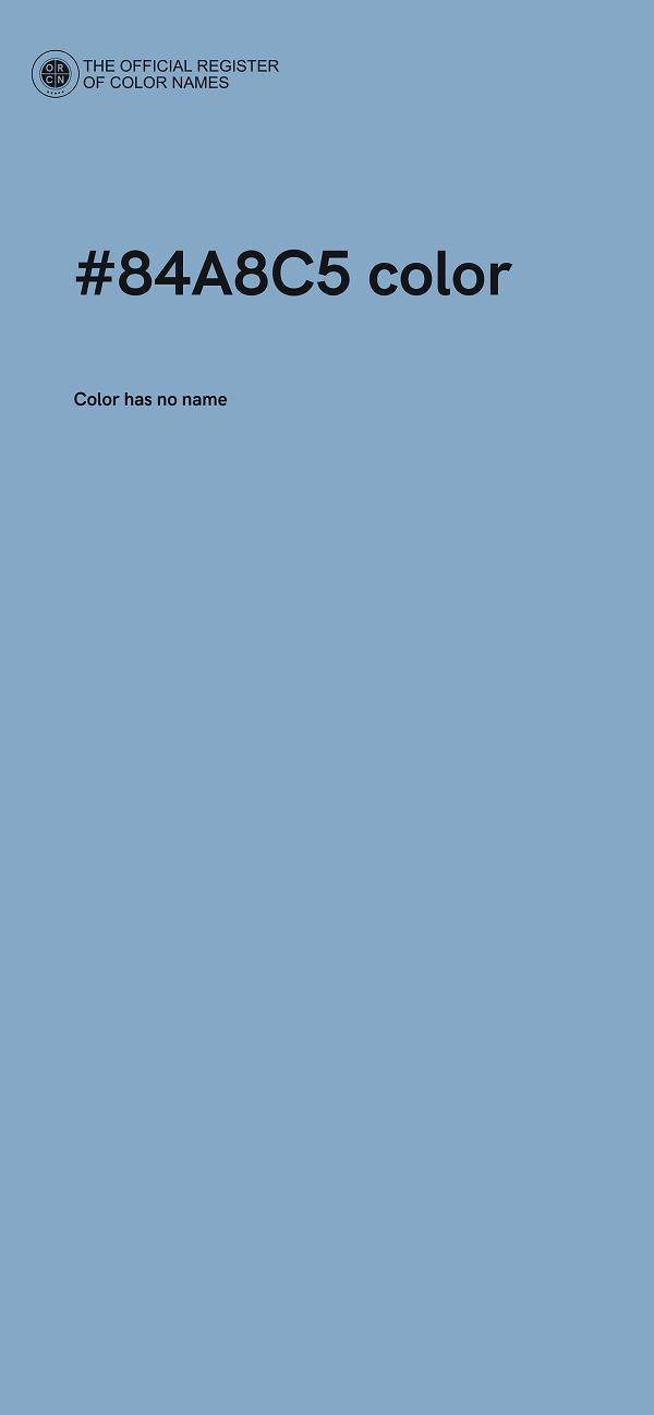 #84A8C5 color image