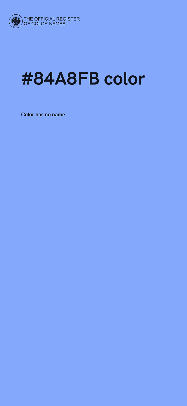 #84A8FB color image
