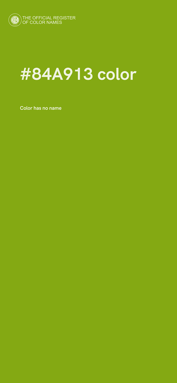 #84A913 color image