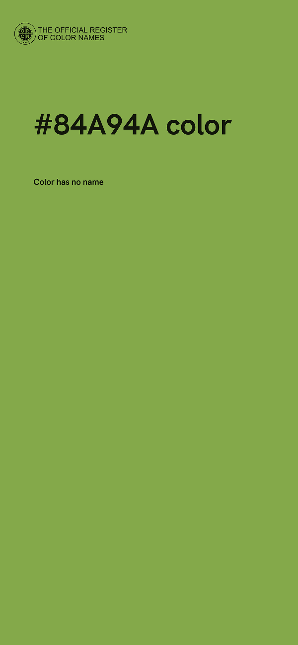 #84A94A color image