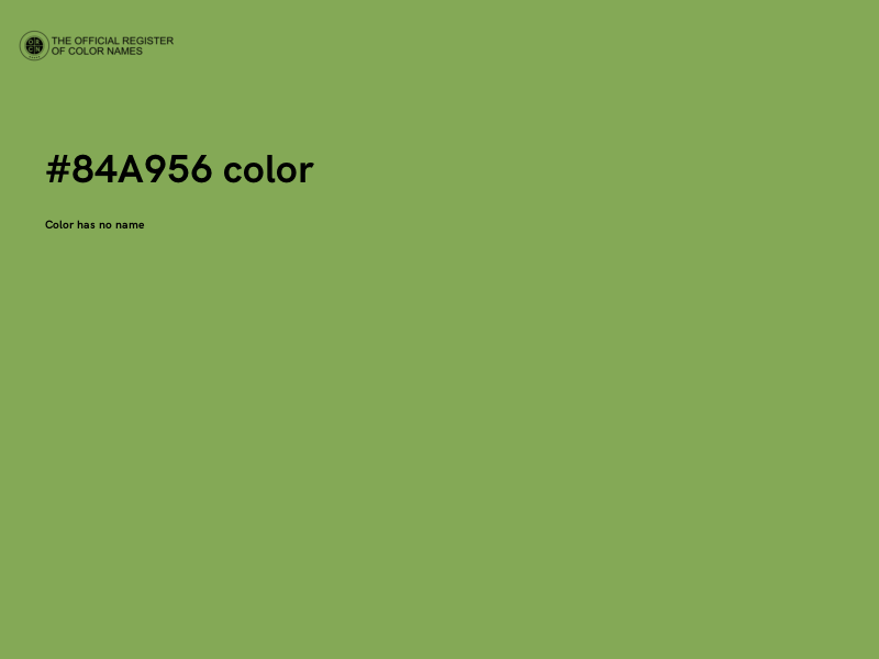 #84A956 color image