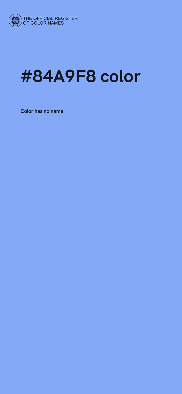 #84A9F8 color image