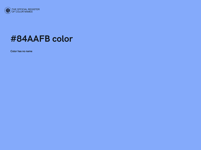 #84AAFB color image