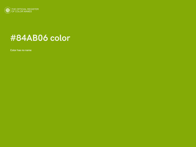 #84AB06 color image