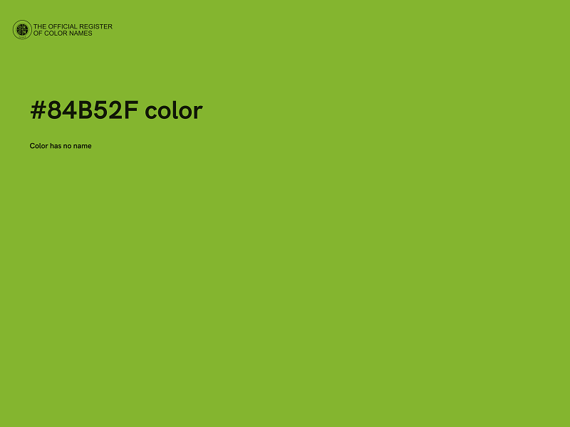 #84B52F color image