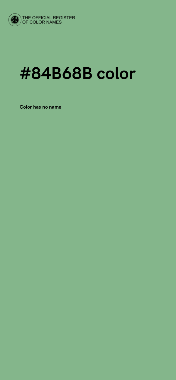 #84B68B color image