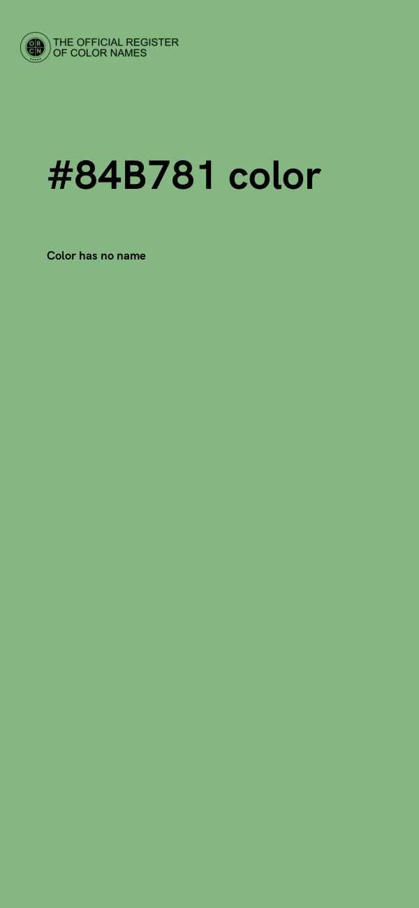 #84B781 color image