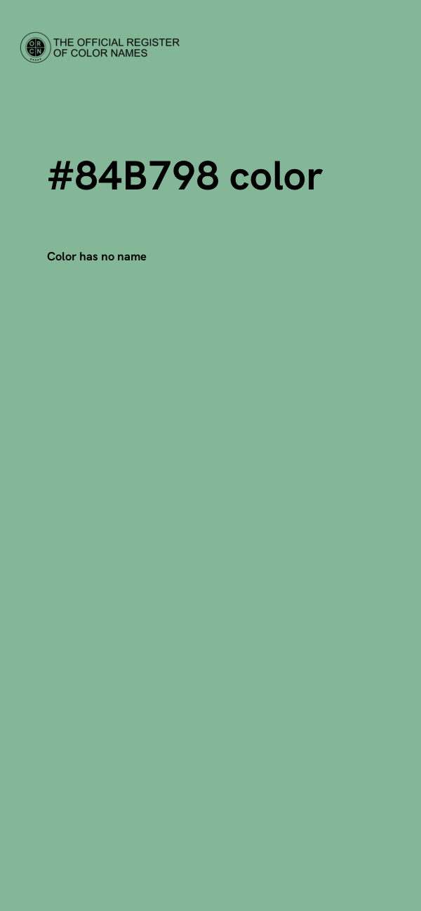 #84B798 color image