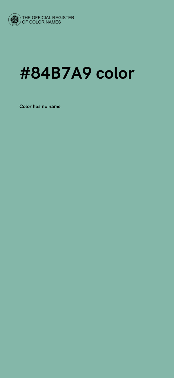 #84B7A9 color image