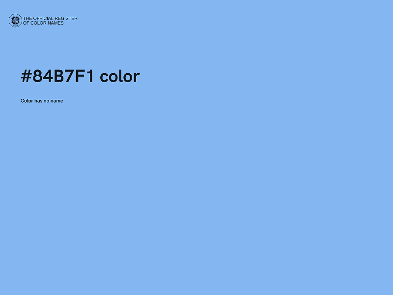 #84B7F1 color image