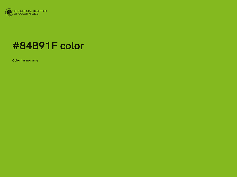 #84B91F color image