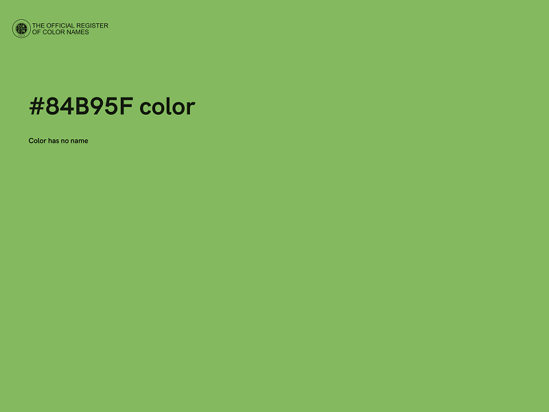 #84B95F color image