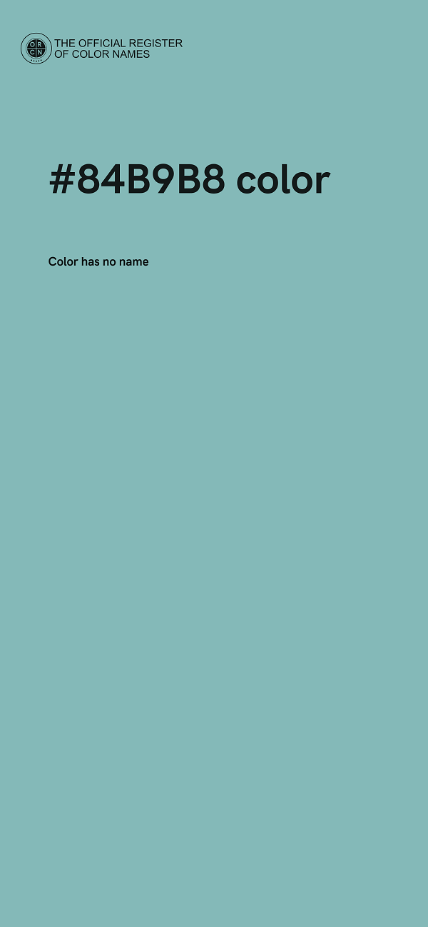 #84B9B8 color image