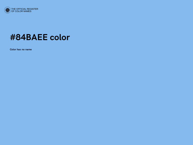#84BAEE color image