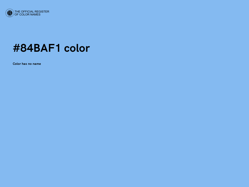 #84BAF1 color image