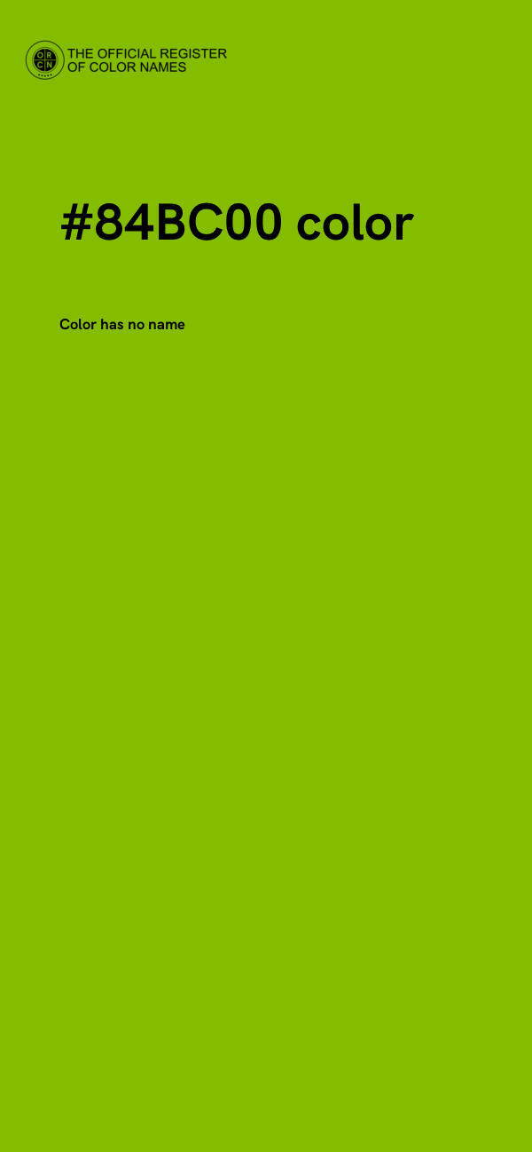 #84BC00 color image
