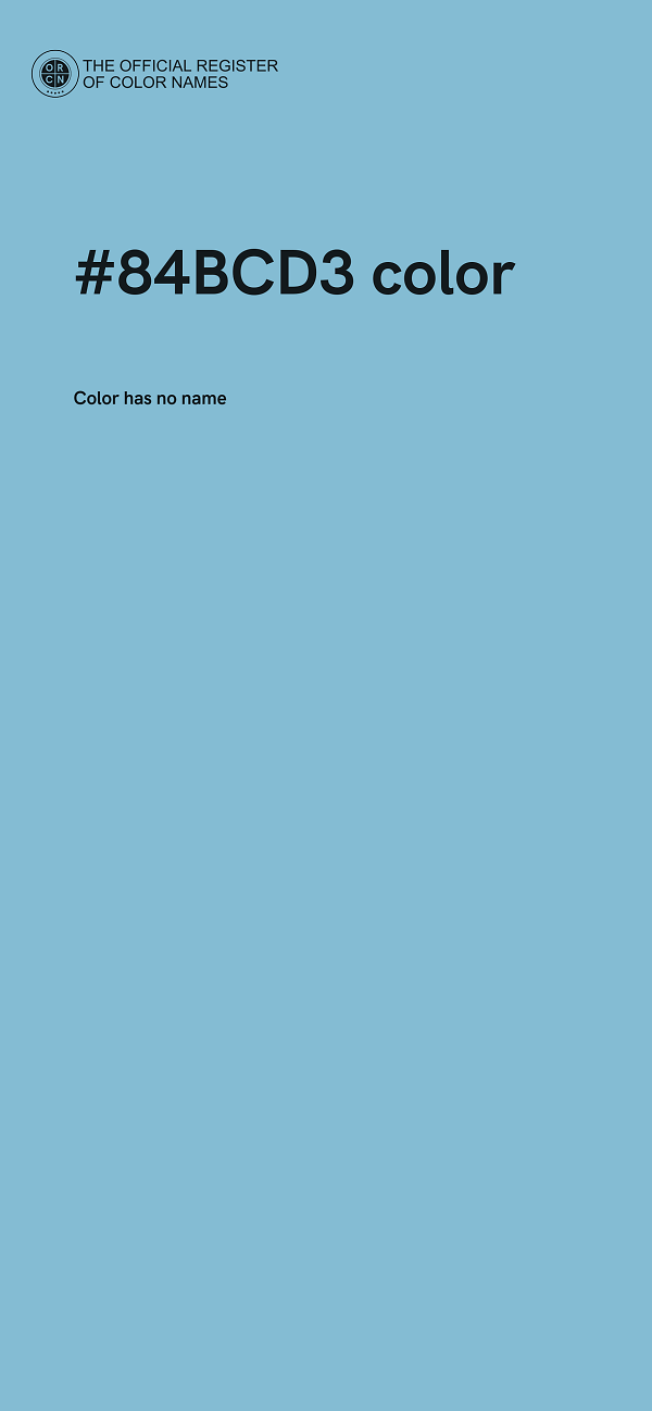 #84BCD3 color image