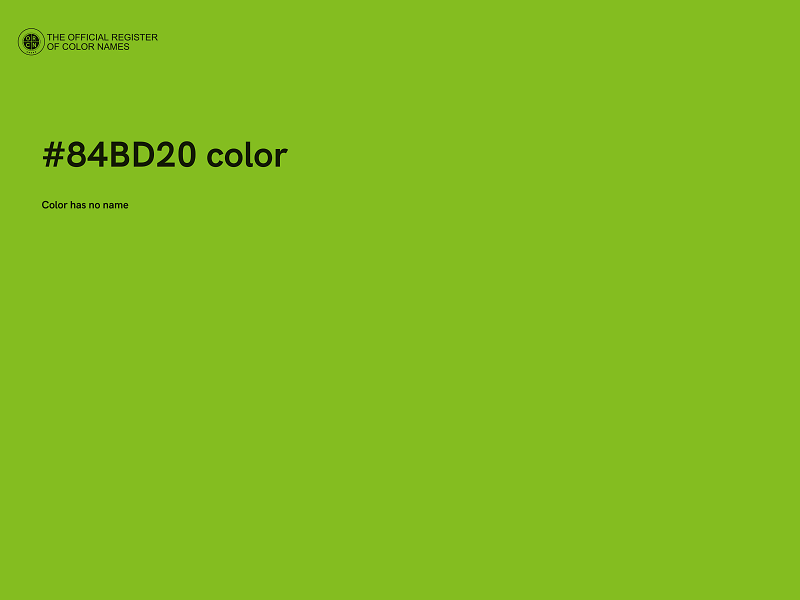 #84BD20 color image