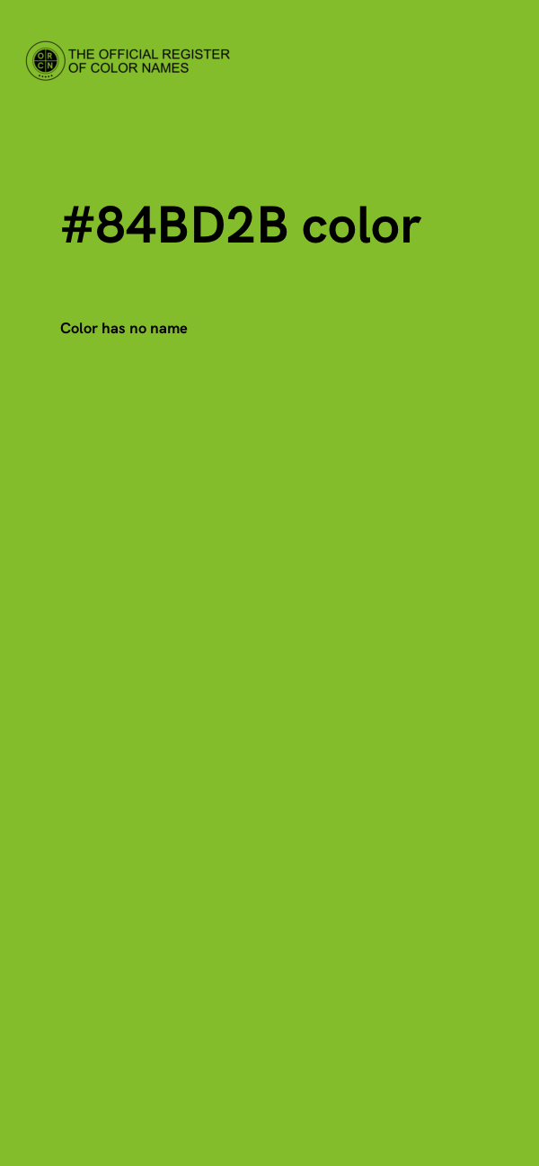 #84BD2B color image