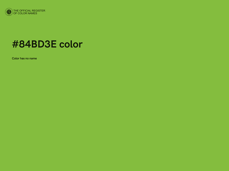 #84BD3E color image
