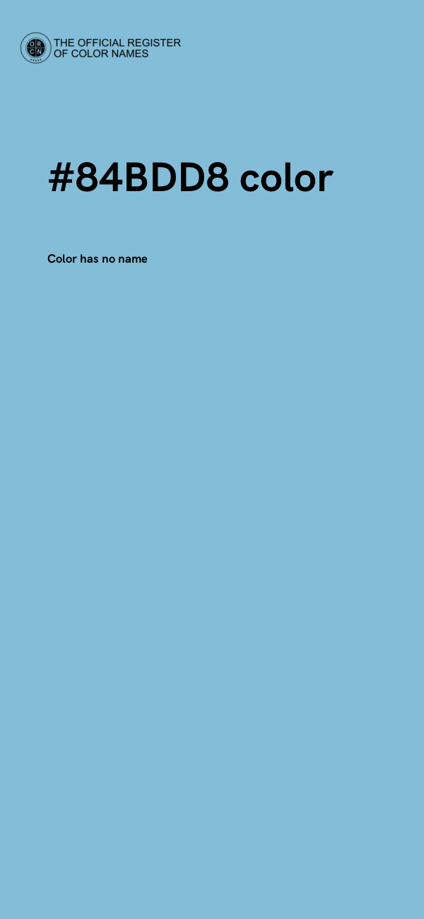 #84BDD8 color image